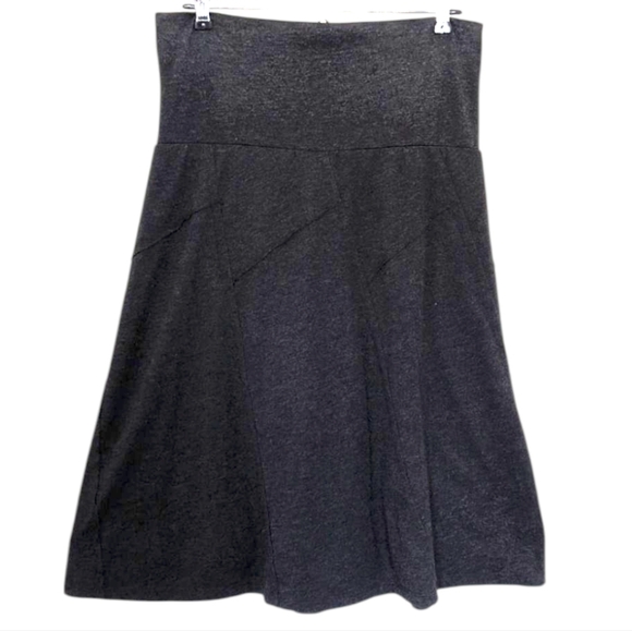 prAna Daphne Skirt Knee Length Charcoal Grey Cotton Blend Women's size Small - Picture 4 of 13